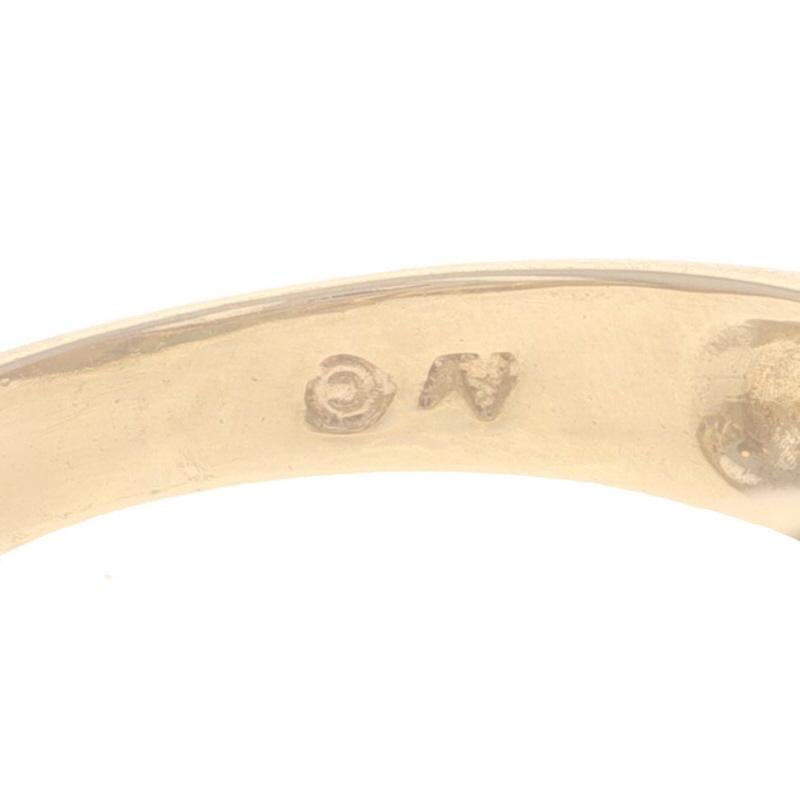 Yellow Gold Emerald Sapphire Ruby Cocktail Band 10k Rd 1.22ctw Braid Ring Sz7 For Sale 2