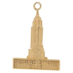 Gelbgold Empire State Building Charm - 14k New York City NYC Souvenir, Gelbgold