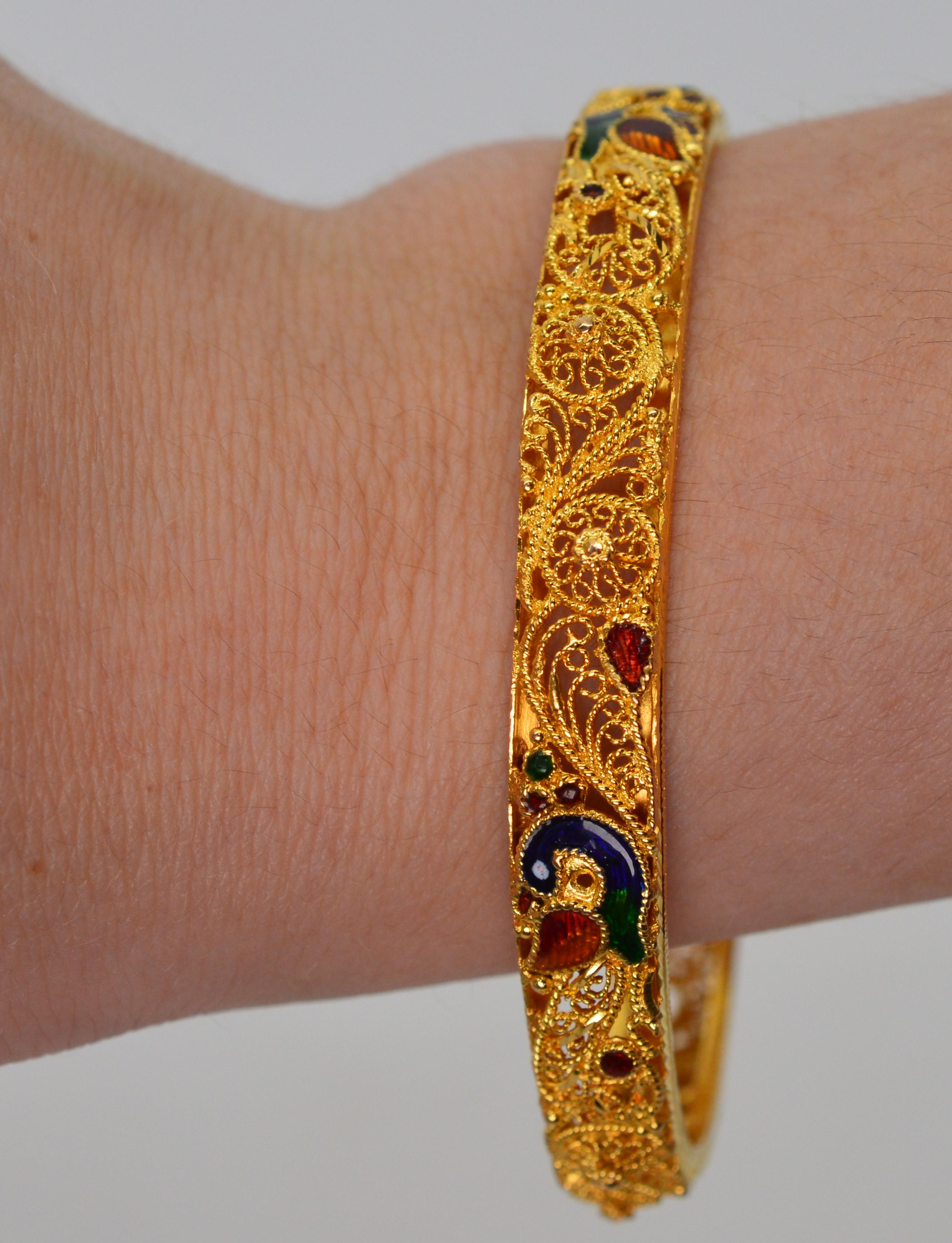 gold filigree bracelet