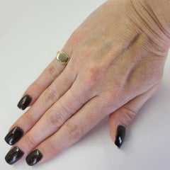 Yellow Gold Engravable Signet Pinky Ring