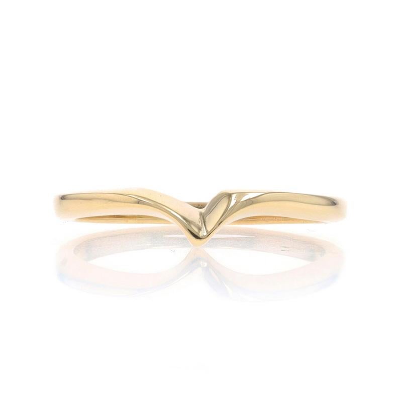 Size: 6
Sizing Fee: Up 3 sizes for $35 or Down 3 sizes for $25

Metal Content: 14k Yellow Gold

Center Contour (east to west): 2.2mm

Style: Contoured Enhancer Wedding Band Guard without Stones

Measurements

Face Height (north to south): 5/32