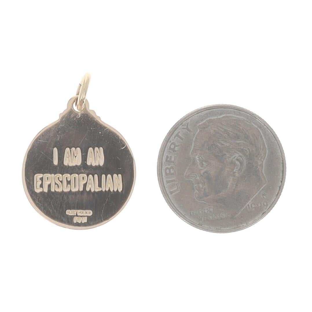 Charm con scudo della chiesa episcopale in oro giallo - Fede 14k In condizioni ottime in vendita a Greensboro, NC