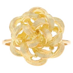 Anello con fiocco inciso in oro giallo - 18k Tied Ribbon