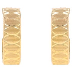 Boucles d'oreilles demi-hoop en or jaune - 14k Pierce