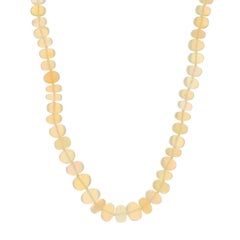Yellow Gold Ethiopian Opal Beaded Necklace 18 1/4" - 18k Beads