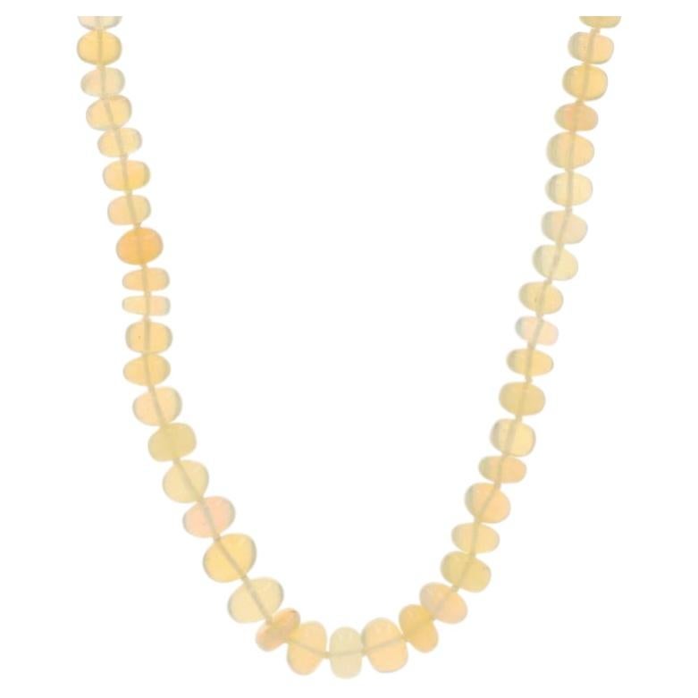 Yellow Gold Ethiopian Opal Beaded Necklace 18 1/4" - 18k Beads