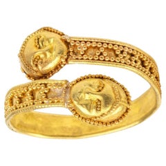 Bague en or jaune Etruscan Revive