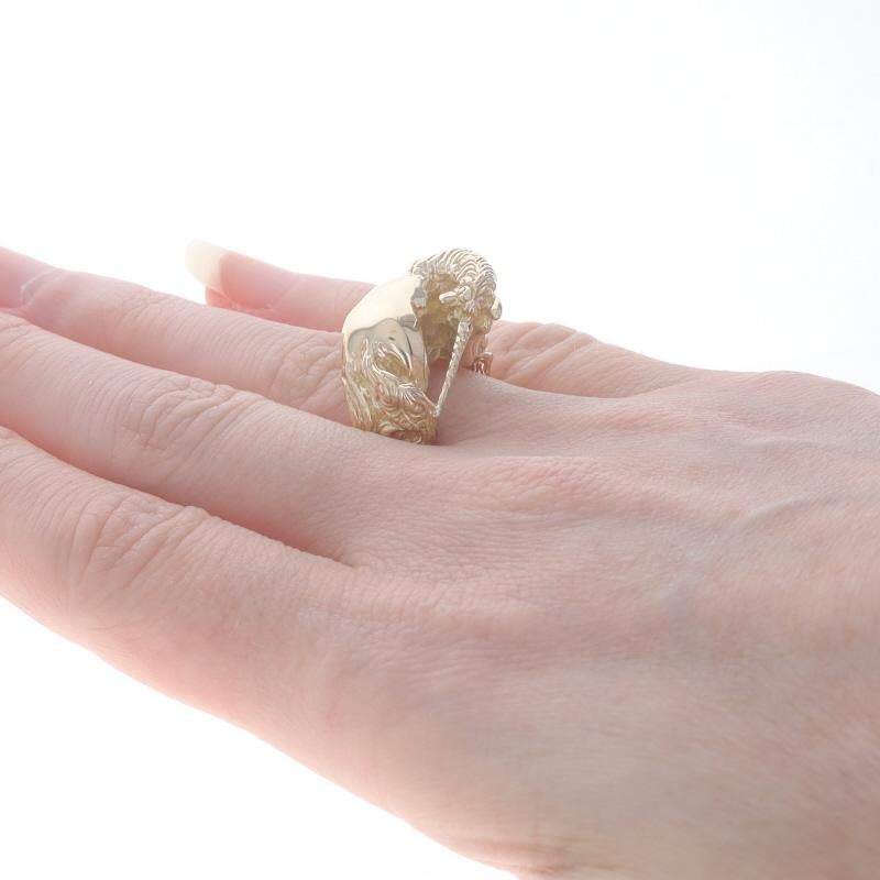 Yellow Gold Fairy Tale Unicorn Statement Ring - 14k For Sale 1