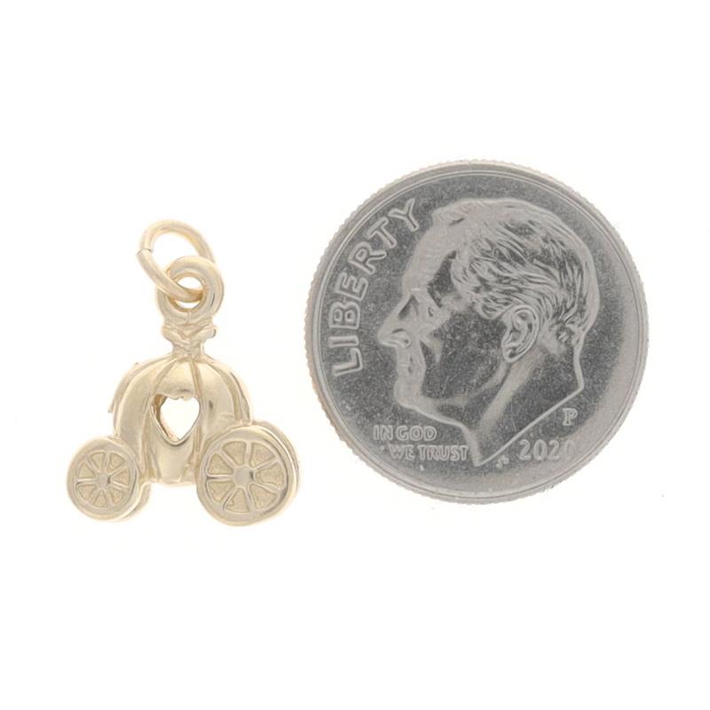 Gelbgold Fairytale Carraige Charme - 14k Königliche Transportation für Damen oder Herren