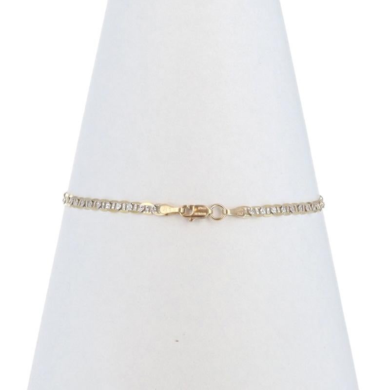 Bracelet chaîne ancre fantaisie en or jaune 8 1/4