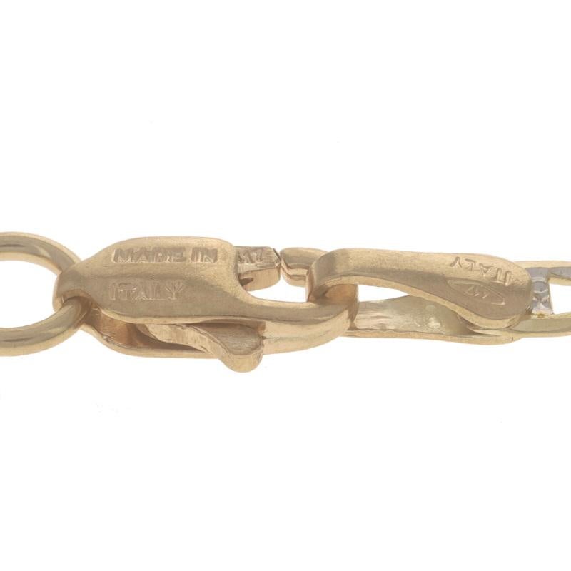 Bracelet chaîne ancre fantaisie en or jaune 8 1/4