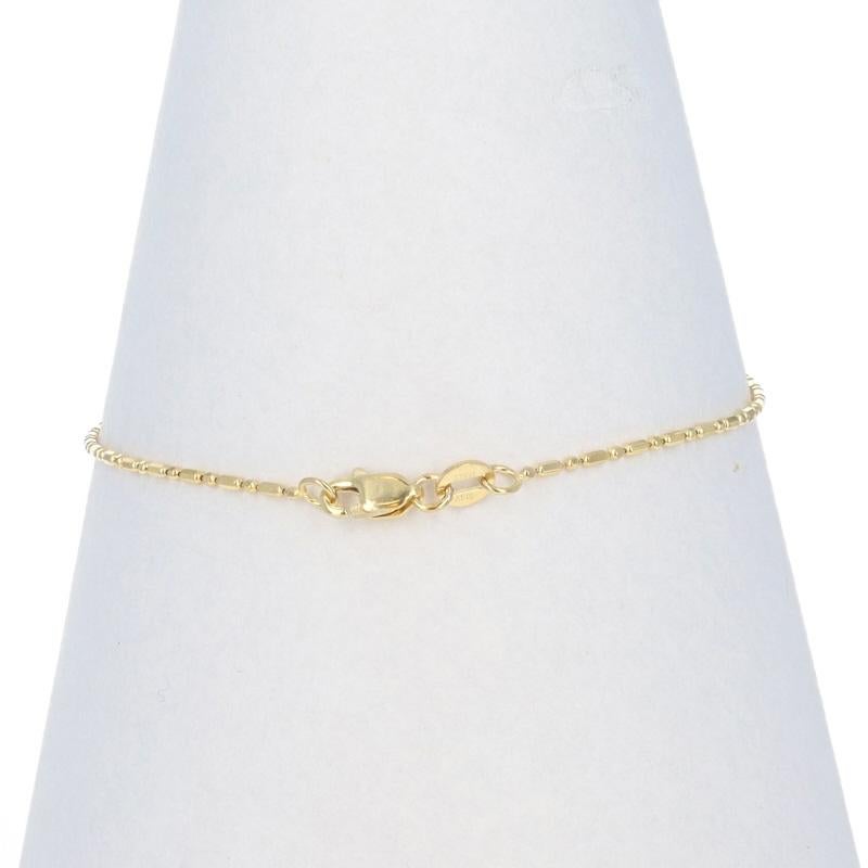 Yellow Gold Fancy Bead Chain Bracelet 7