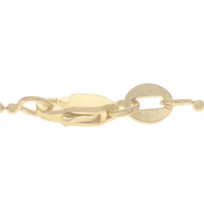 Yellow Gold Fancy Bead Chain Bracelet 7
