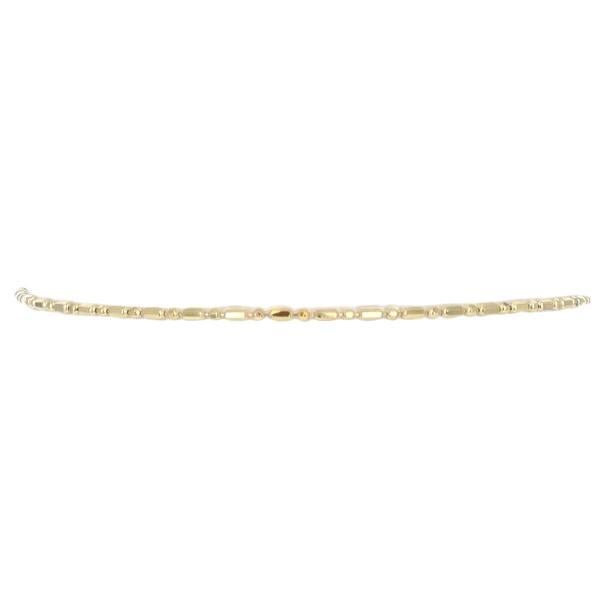 Yellow Gold Fancy Bead Chain Bracelet 7" - 14k For Sale