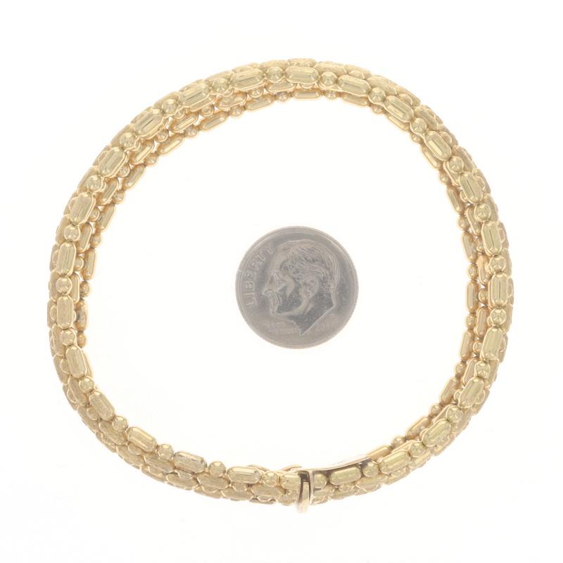 Bracelet en or jaune à maillons fantaisie 7 1/2