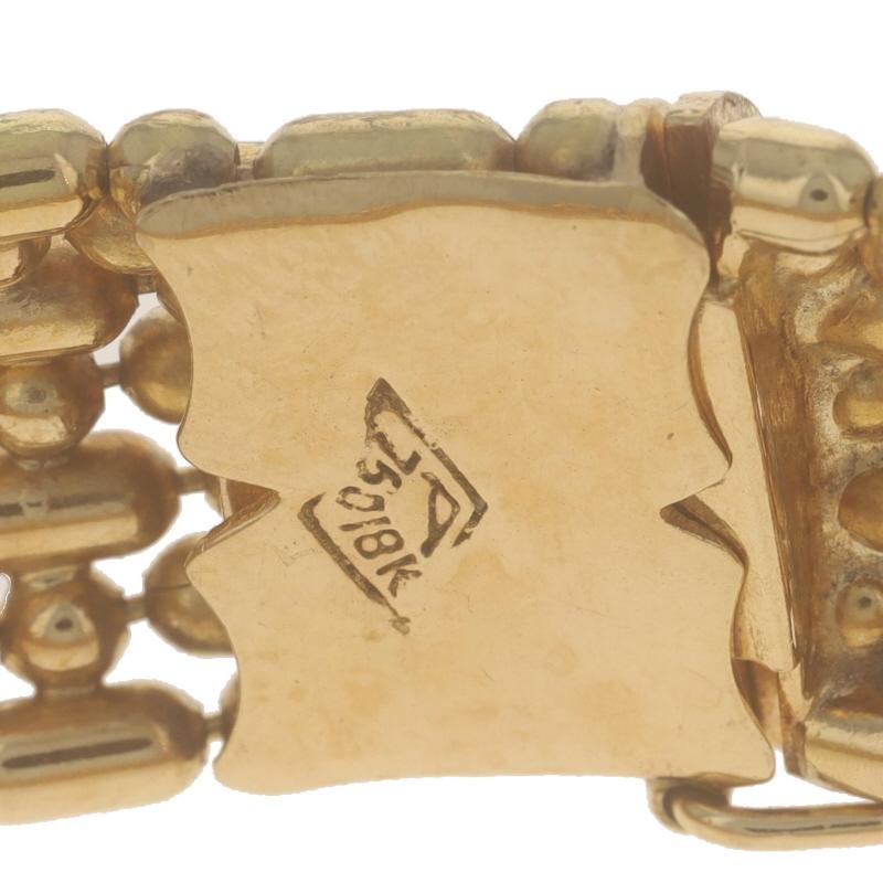Bracelet en or jaune à maillons fantaisie 7 1/2