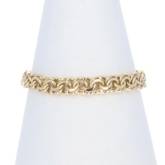 Yellow Gold Fancy Cable Chain Bracelet 7 1/4" 18k
