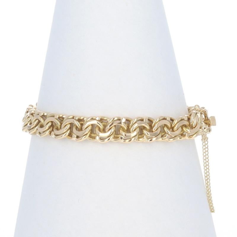 Bracelet en or jaune avec chaîne fantaisie 7 1/4
