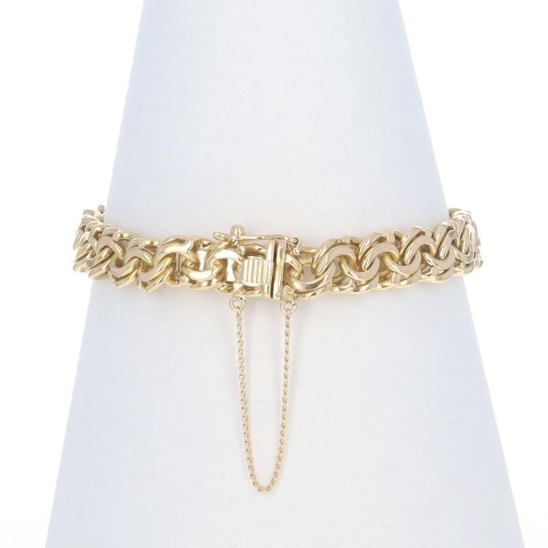 Bracelet en or jaune avec chaîne fantaisie 7 1/4
