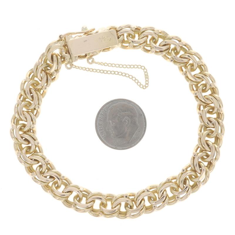 Bracelet en or jaune avec chaîne fantaisie 7 1/4