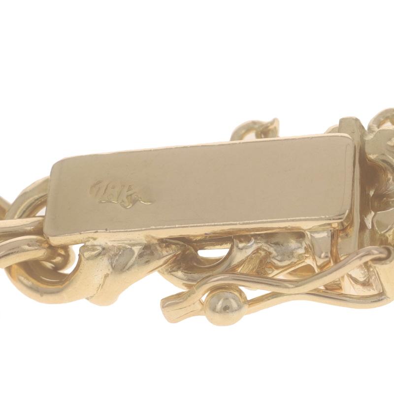 Bracelet en or jaune avec chaîne fantaisie 7 1/4