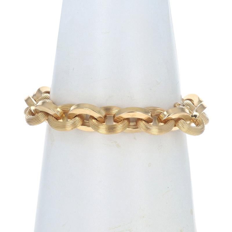 Gelbgold Fancy Kabelkette-Armband 8 1/4