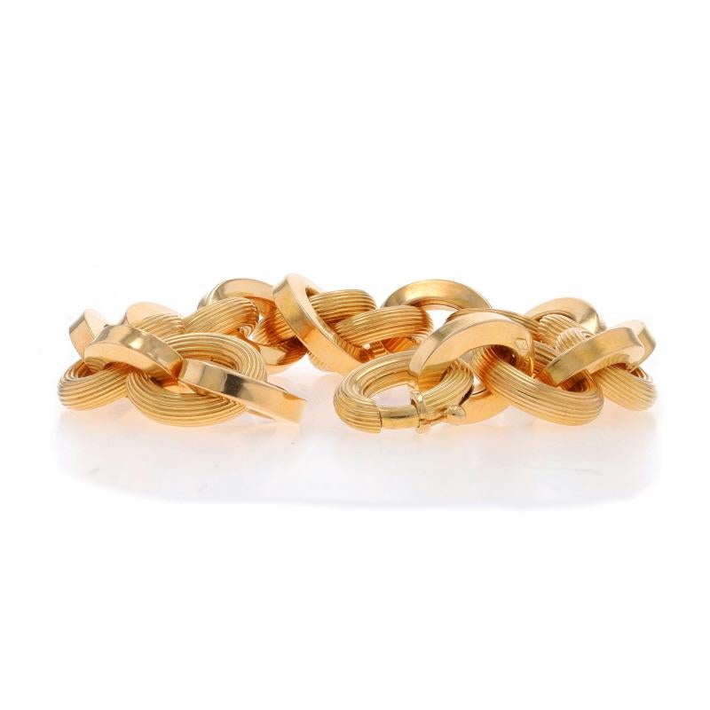 Gelbgold Fancy Kabelkette-Armband 8 1/4