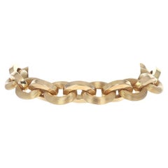 Bracciale a catena in oro giallo a forma di cavo da 8 1/4" - 18k a coste