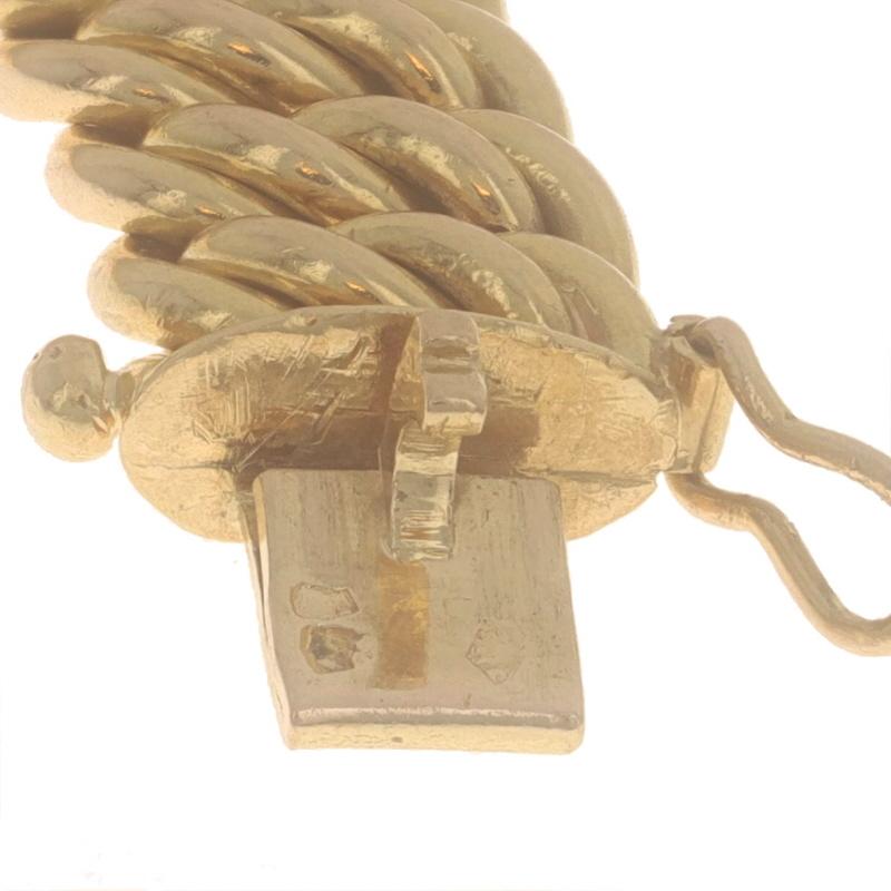 Bracelet en or jaune avec chaîne fantaisie - 14k en vente 3