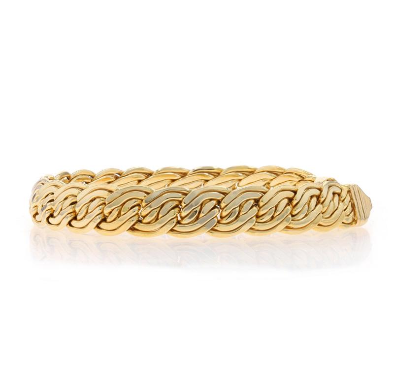 Women's Yellow Gold Fancy Chain Bracelet 7 1/4