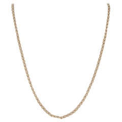 Yellow Gold Fancy Chain Necklace, 14 Karat Women's