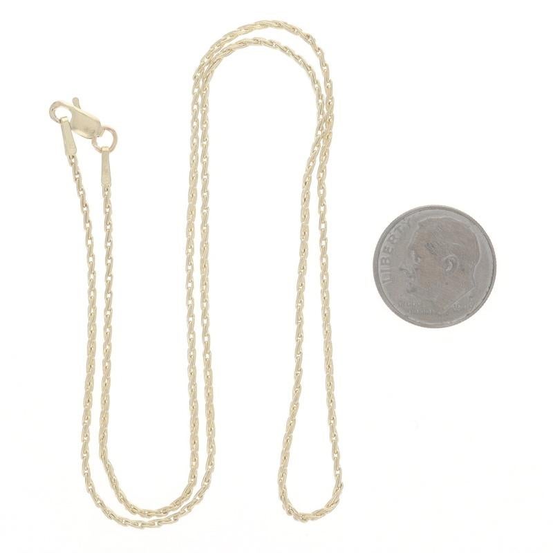 Collier en or jaune avec chaîne fantaisie 18