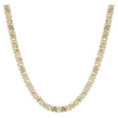 Collier en or jaune avec chaîne à câble en forme de coeur 14k Love