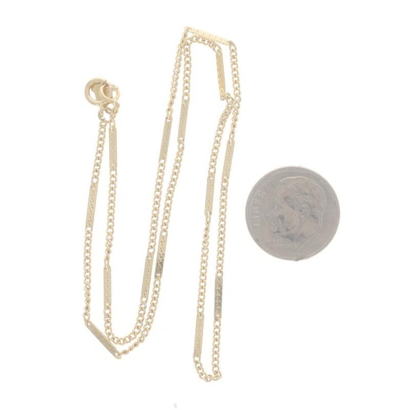 Collier à chevrons fantaisie en or jaune 14 3/4