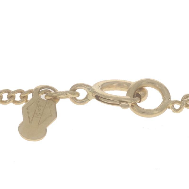 Collier à chevrons fantaisie en or jaune 14 3/4