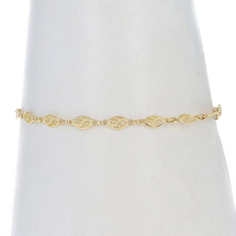 Bracelet à maillons fantaisie en or jaune 9 1/4