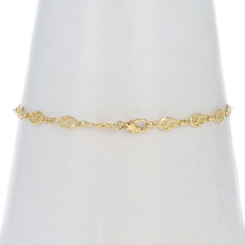 Bracelet à maillons fantaisie en or jaune 9 1/4