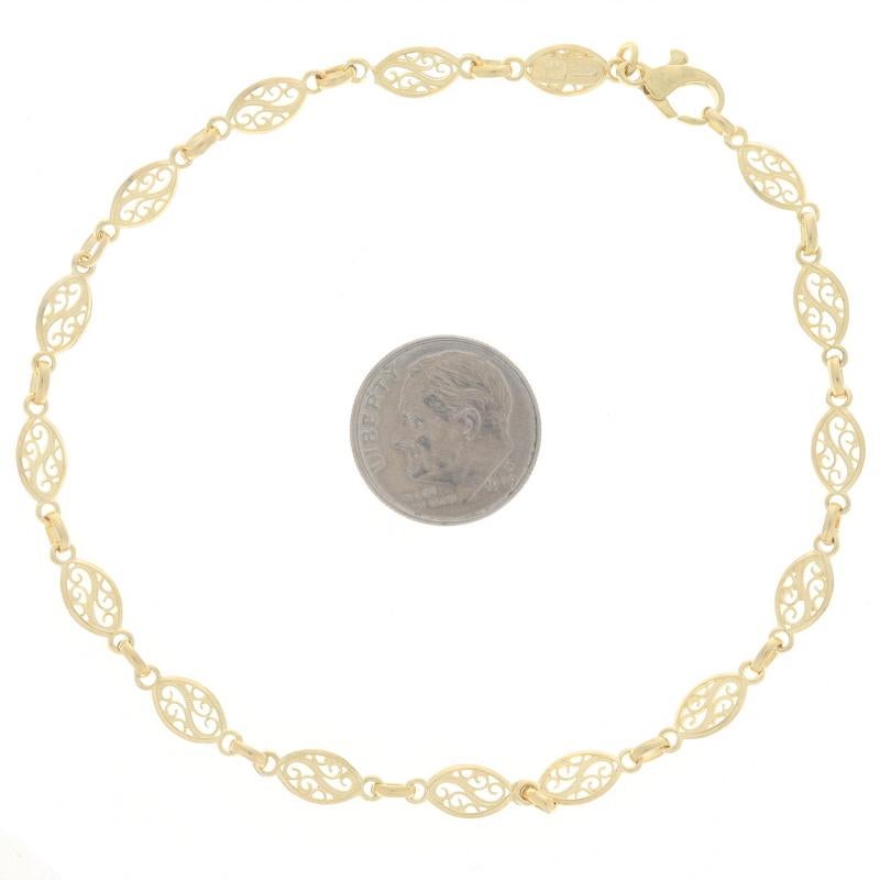 Bracelet à maillons fantaisie en or jaune 9 1/4