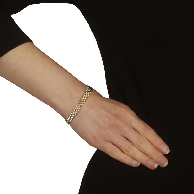 Bracciale a catena in oro giallo a maglie fantasia da 6 1/2