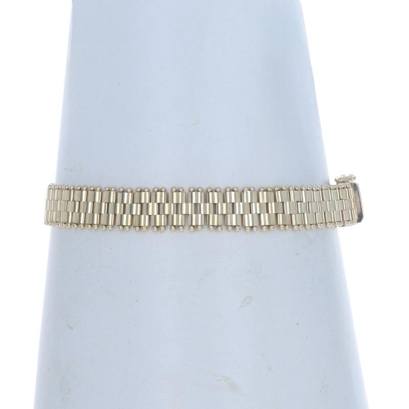 Donna Bracciale a catena in oro giallo a maglie fantasia da 6 1/2