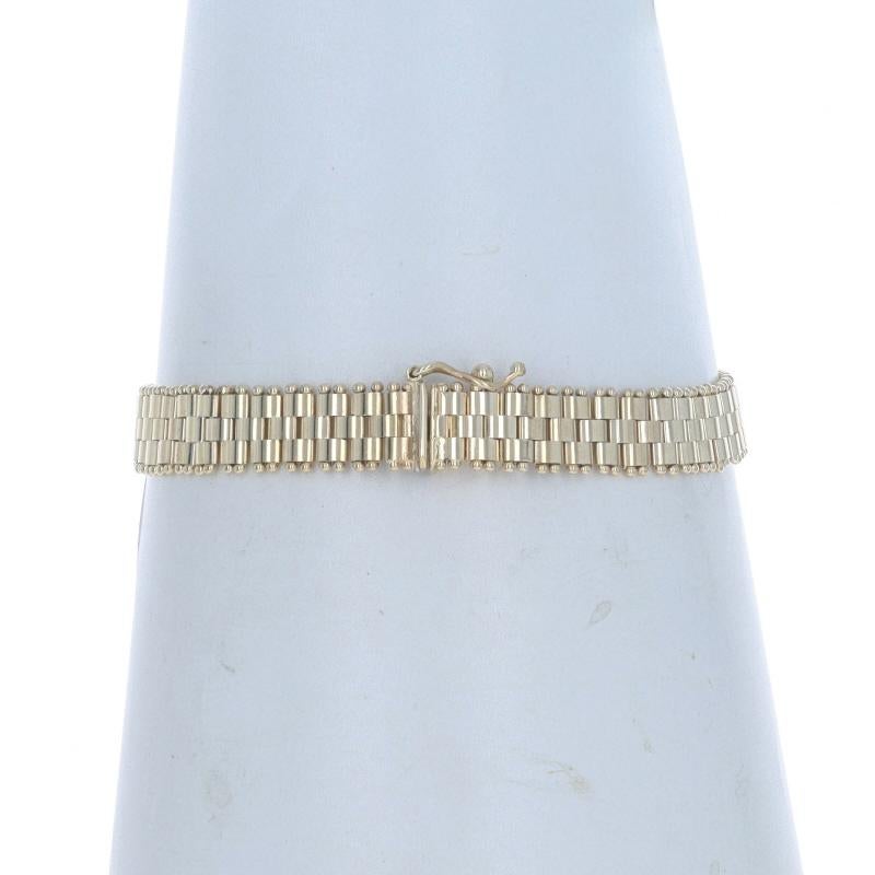 Bracciale a catena in oro giallo a maglie fantasia da 6 1/2