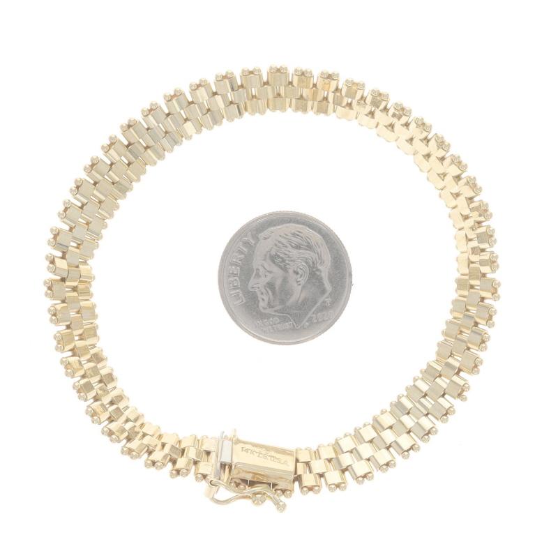 Bracciale a catena in oro giallo a maglie fantasia da 6 1/2