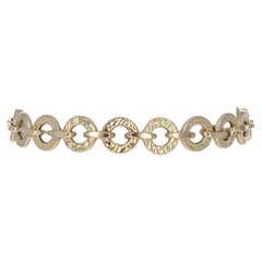 Bracciale a catena in oro giallo A Link da 7" - 14k