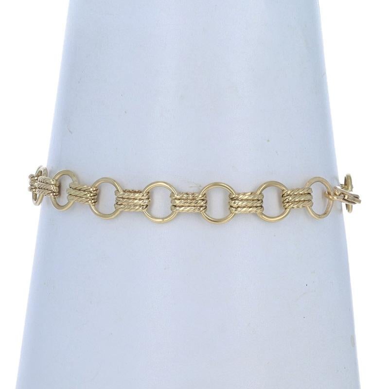 Bracelet en or jaune à maillons fantaisie 7 3/4