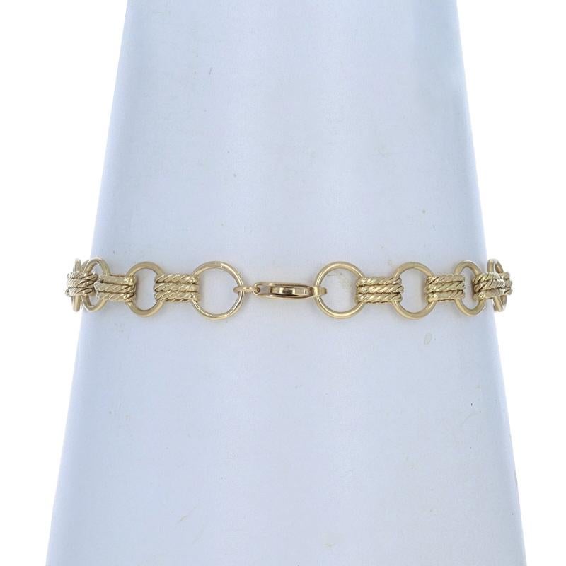 Bracelet en or jaune à maillons fantaisie 7 3/4