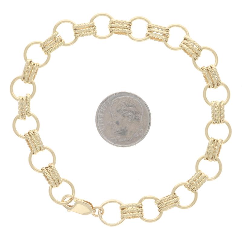 Bracelet en or jaune à maillons fantaisie 7 3/4
