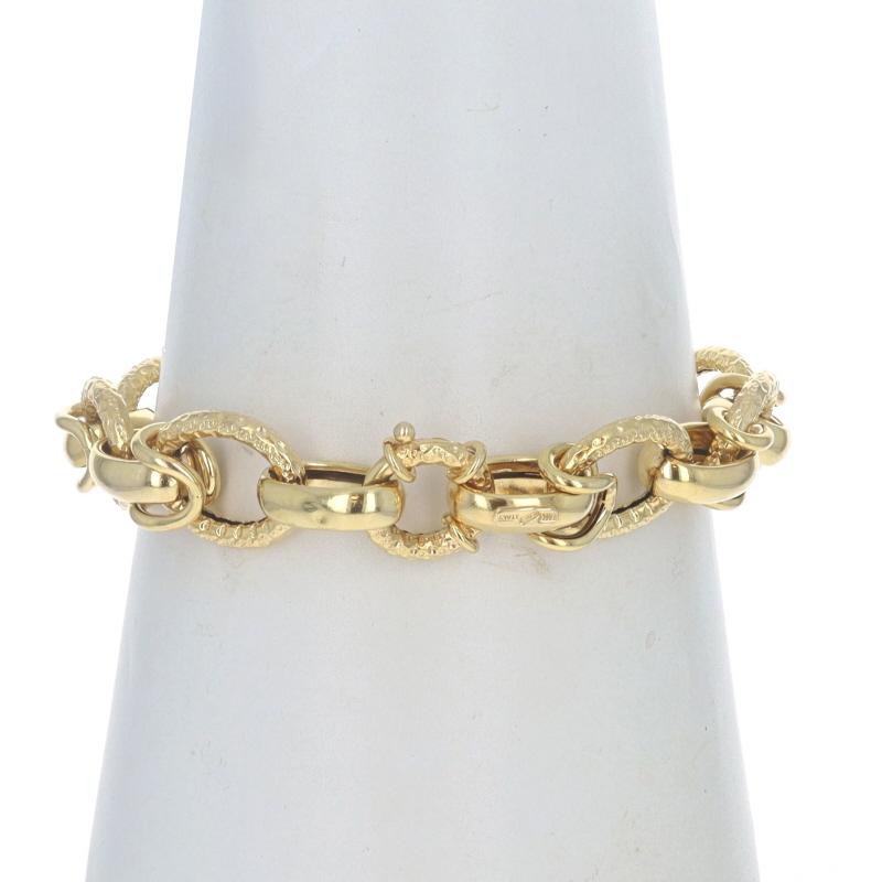 Bracelet à maillons fantaisie en or jaune 8