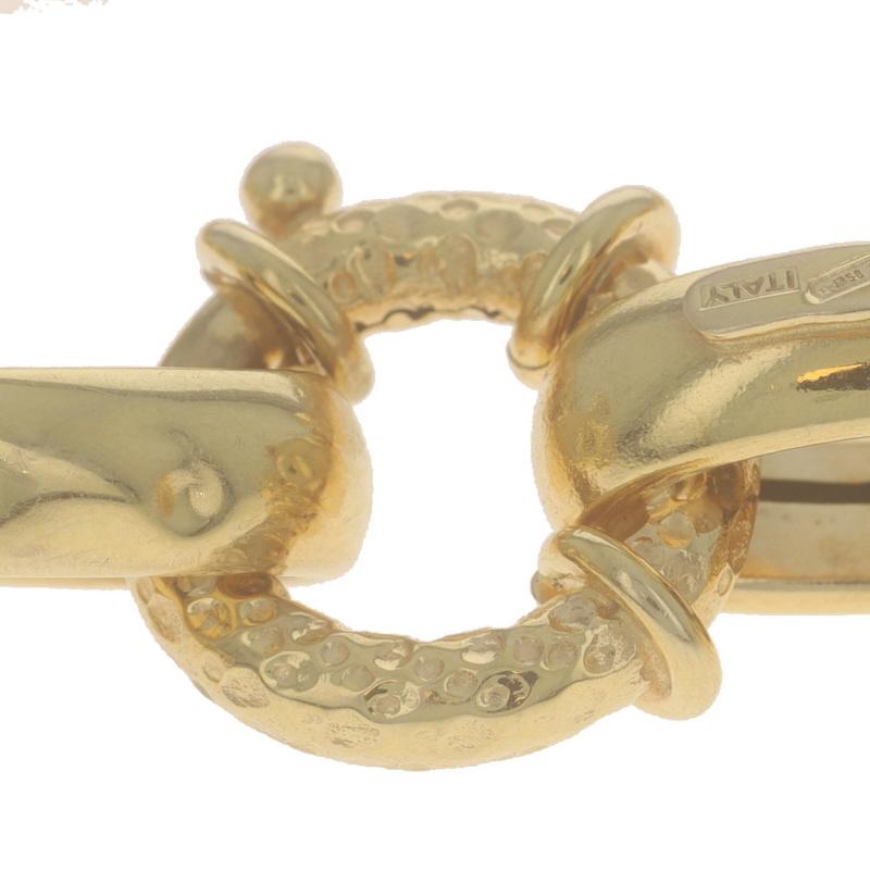 Yellow Gold Fancy Link Chain Bracelet 8