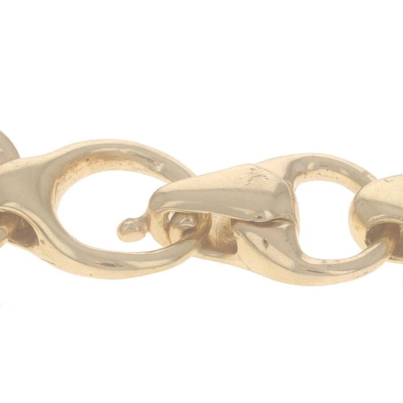 Chaîne collier à maillons fantaisie en or jaune 24 1/4
