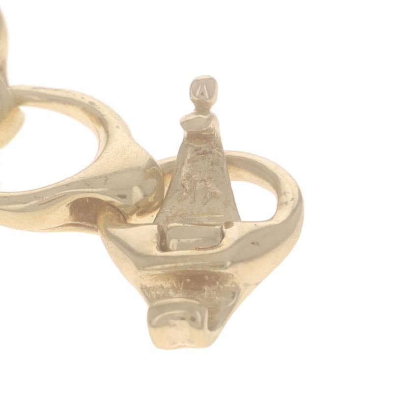 Chaîne collier à maillons fantaisie en or jaune 24 1/4